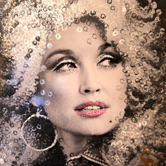 HANDCRAFTED Abstract Dolly Parton Painting HANDPAINTED HANDMADE Wall Art Decor - Picture 4 of 17